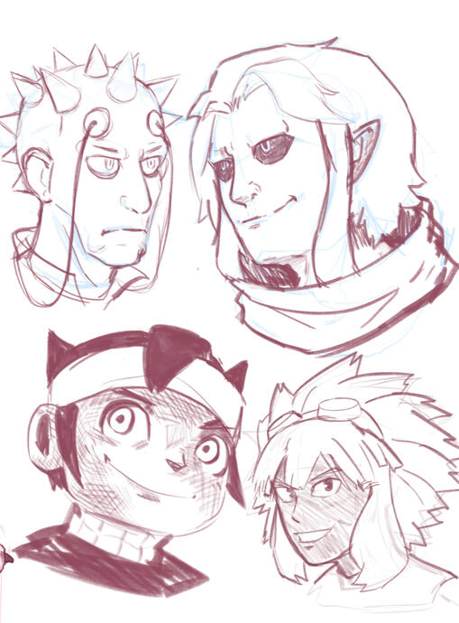 Inazuma Eleven Head Sketches